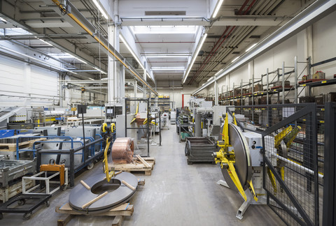 Factory shop floor, tool making section stock photo