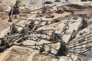 USA, Texas, aerial view of sand mine near San Antonio - BCDF00268