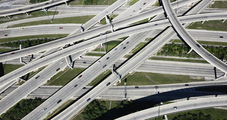 USA, Texas, San Antonio, aerial view of highway interchange - BCDF00271