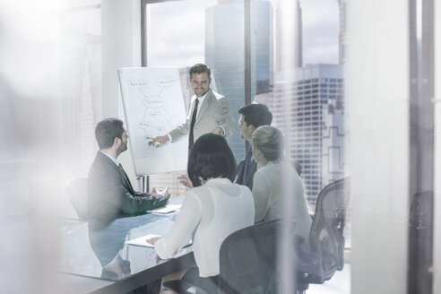 Businessman leading a presentation in city office - ZEF13622