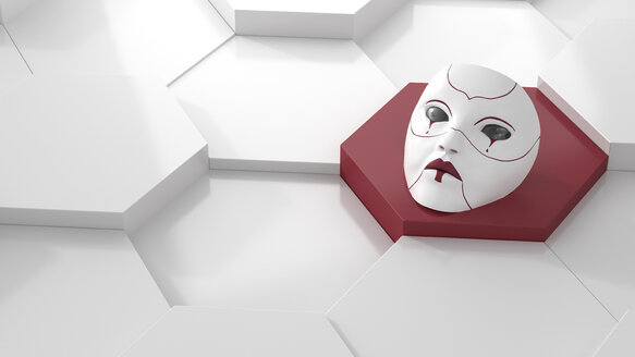 Crying mask, 3d rendering - AHUF00349