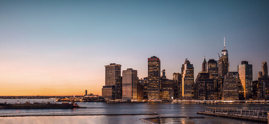 USA, New York City, cityscape at dusk - DAWF00550