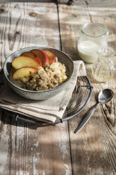 Bowl of porridge with apple and cinnamon - EVGF03215