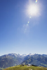 Austria, Salzburg State, mountain panorama from Schmittenhoehe - GWF05203