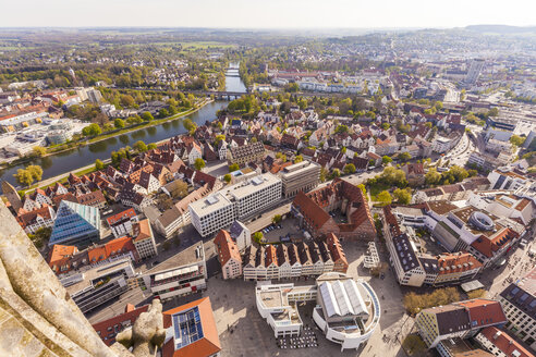 Deutschland, Ulm, Stadtbild vom Ulmer Münster aus gesehen - WDF04021