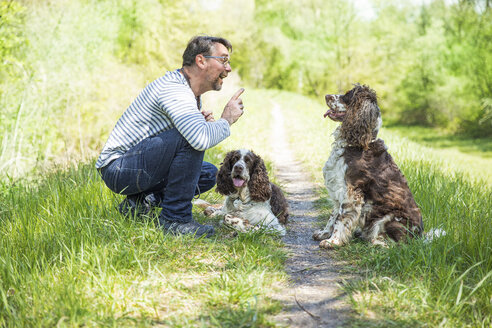 Mann trainiert Hunde - MAEF12197