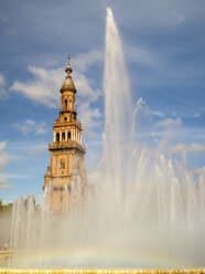Spain, Sevilla, Plaza de Espana, fountain - LAF01846