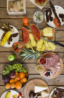 Variety of food on outdoor table - ZOCF00330