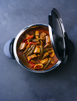 Pot of veal stew with okras - PPXF00054