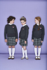 Three girls wearing school uniform - FSF00882