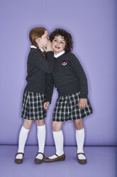 Two girls wearing school uniform - FSF00893