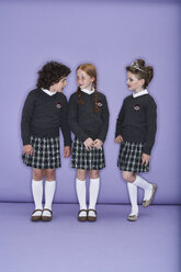 Three girls wearing school uniforms - FSF00896