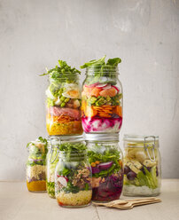 Preserving jars with various salads - KSWF01817