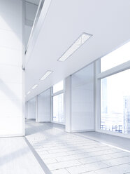 Empty lobby in a modern office building, 3D Rendering - UWF01181