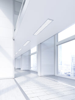 Leere Lobby in einem modernen Bürogebäude, 3D Rendering - UWF01181