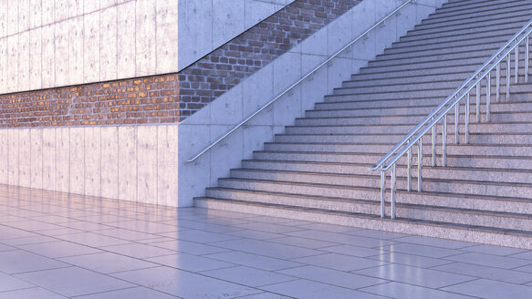 Staircase at twilight, 3D Rendering - UWF01183