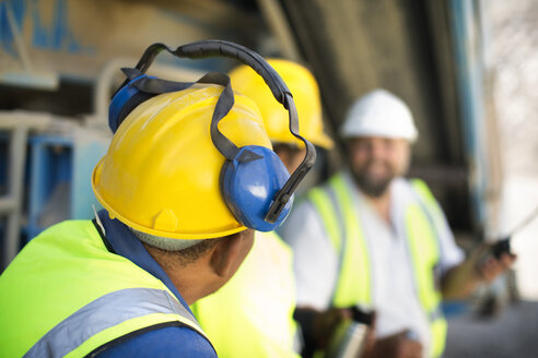 Quarry workers wearing protective clothing - ZEF13781