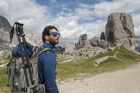 Italy, Man trekking in the Dolomtes - ZOCF00482
