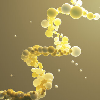 Gelbe Helix, Kette aus verbundenen Blasen - UWF01206