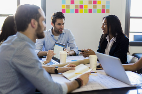 Business people having a meeting in office stock photo