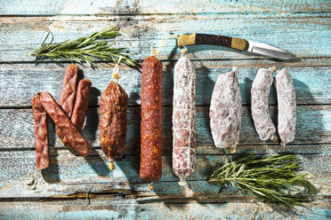 Various sorts of salami and hard smoked sausages - MAEF12228