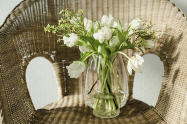 White tulips in flower vase - ASCF00746