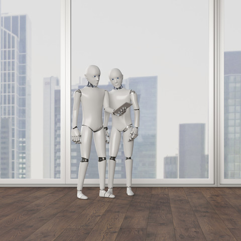 Roboter stehend, lizenzfreies Stockfoto
