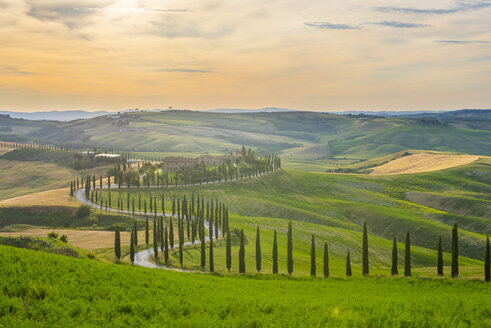 Italy, Tuscany, Val d'Orcia, Baccoleno farmhouse - LOMF00587