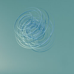 3D Rendering, Spiral on green background - UWF01235