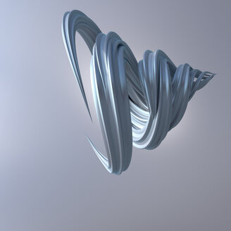 3D Rendering, Energetischer Wirbel auf grauem Hintergrund - UWF01236