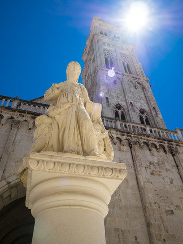 Kroatien, Dalmatien, Trogir, Altstadt, Kathedrale des Heiligen Laurentius, lizenzfreies Stockfoto