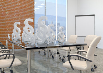 White paragraphs on the table in the business room, 3d illustration - ALF00726