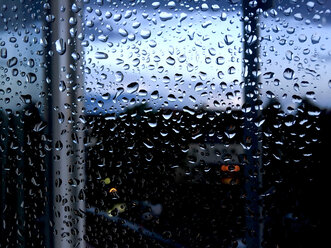 Raindrops on pane of glass - JTF00824