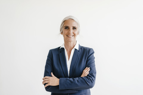 Portrait of confident businesswoman stock photo