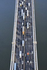 USA, New York City, Verkehr von Fort Lee über den Hudson River, Luftaufnahme - BCDF00285