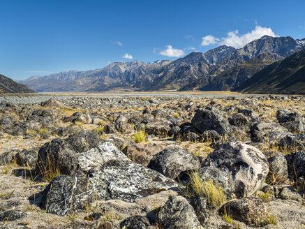 Neuseeland, Südinsel, Blick auf das Tasman Valley im Mount Cook National Park - STSF01256