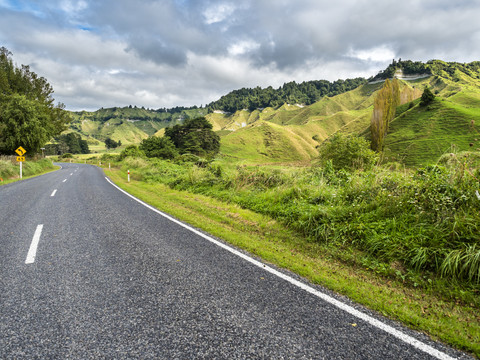 Neuseeland, Nordinsel, Taranaki, Forgotten World Highway, lizenzfreies Stockfoto