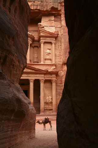 Jordan, Petra, part of Al Khazneh stock photo