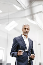 Portrait of serious mature businessman in office - KNSF02218