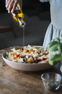 Close-up of woman making Italian pasta - ALBF00135