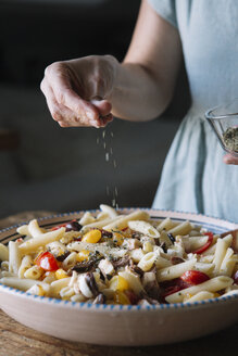 Close-up of woman making Italian pasta - ALBF00136