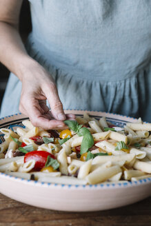 Close-up of woman making Italian pasta - ALBF00137