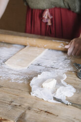 Close-up of woman preparing dough - ALBF00138