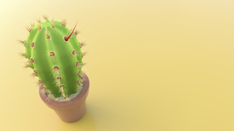 Kaktus mit einem roten Dorn, lizenzfreies Stockfoto