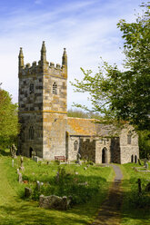 UK, England, Cornwall, The Lizard, Landewednack, St Wynwallow's church - SIEF07471