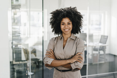 Portrait of confident businesswoman in office - KNSF02317