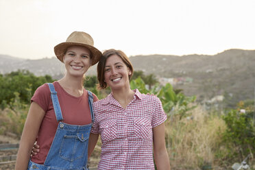 Portrait of two happy young farmers - PACF00079