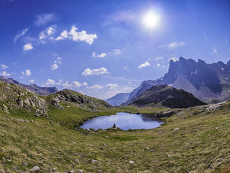 Italien Lombardei, Passo di Val Viola, Blick auf Corno di Dosde - LAF01863