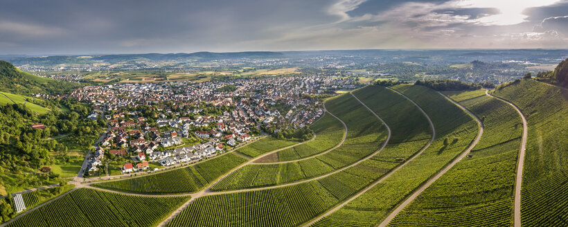 Germany, Baden-Wurttemberg, Rems Valley, Korb with vineyards at the Korber Kopf - STSF01302