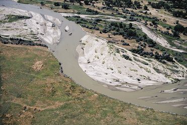 USA, Luftaufnahme des Platte River im Westen Nebraskas - BCDF00308